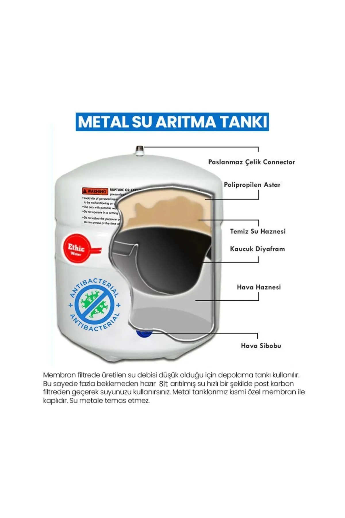 Su Arıtma Tankı 8 Lt
